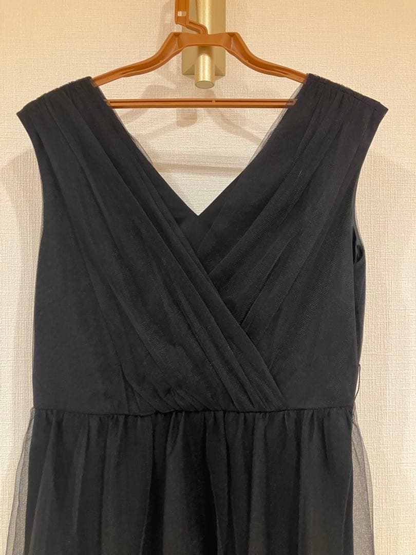 GRACE CONTINENTAL チュールドレープドレス ブラック/38