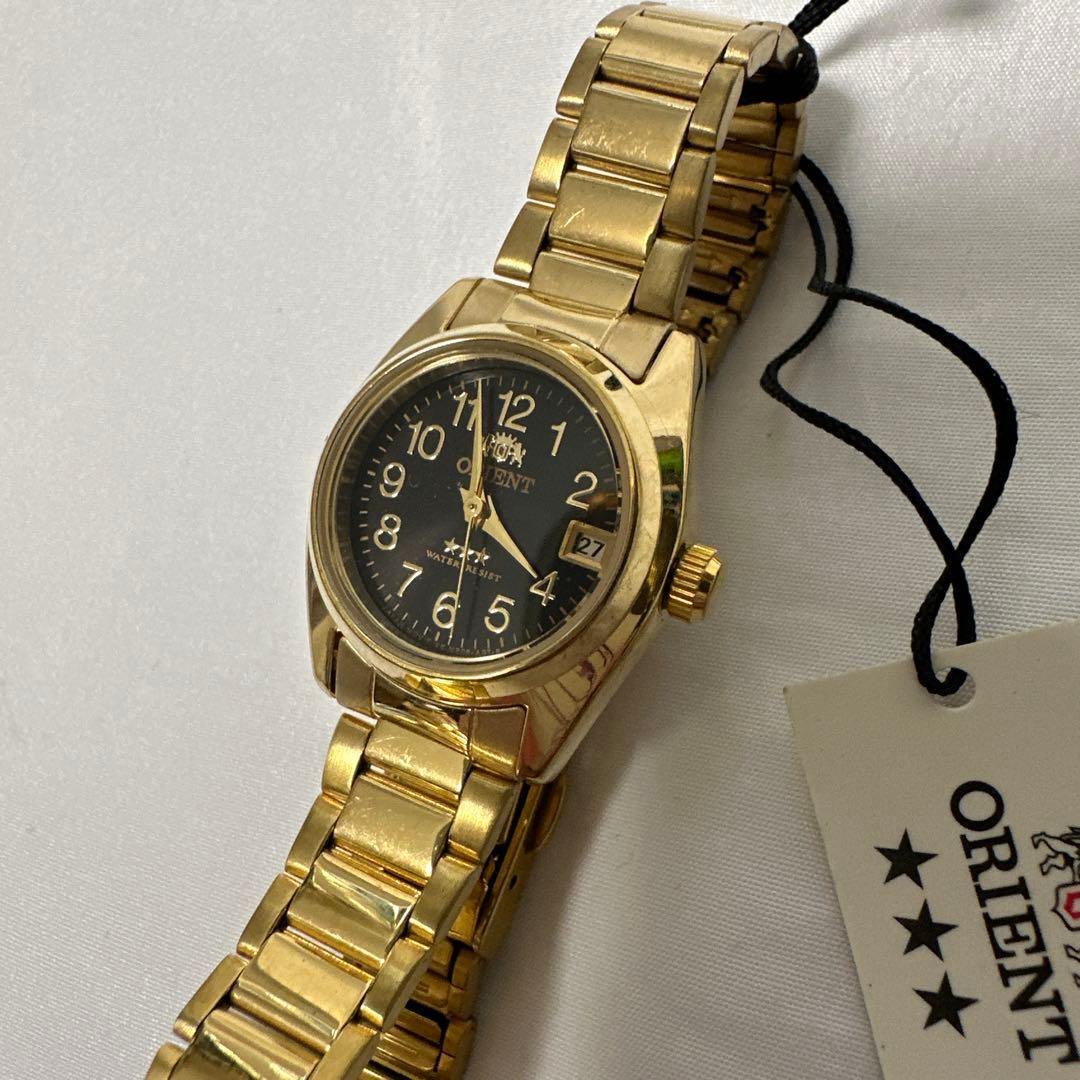 廃盤　希少　オリエント スリースター腕時計 自動巻き ブラックゴールド