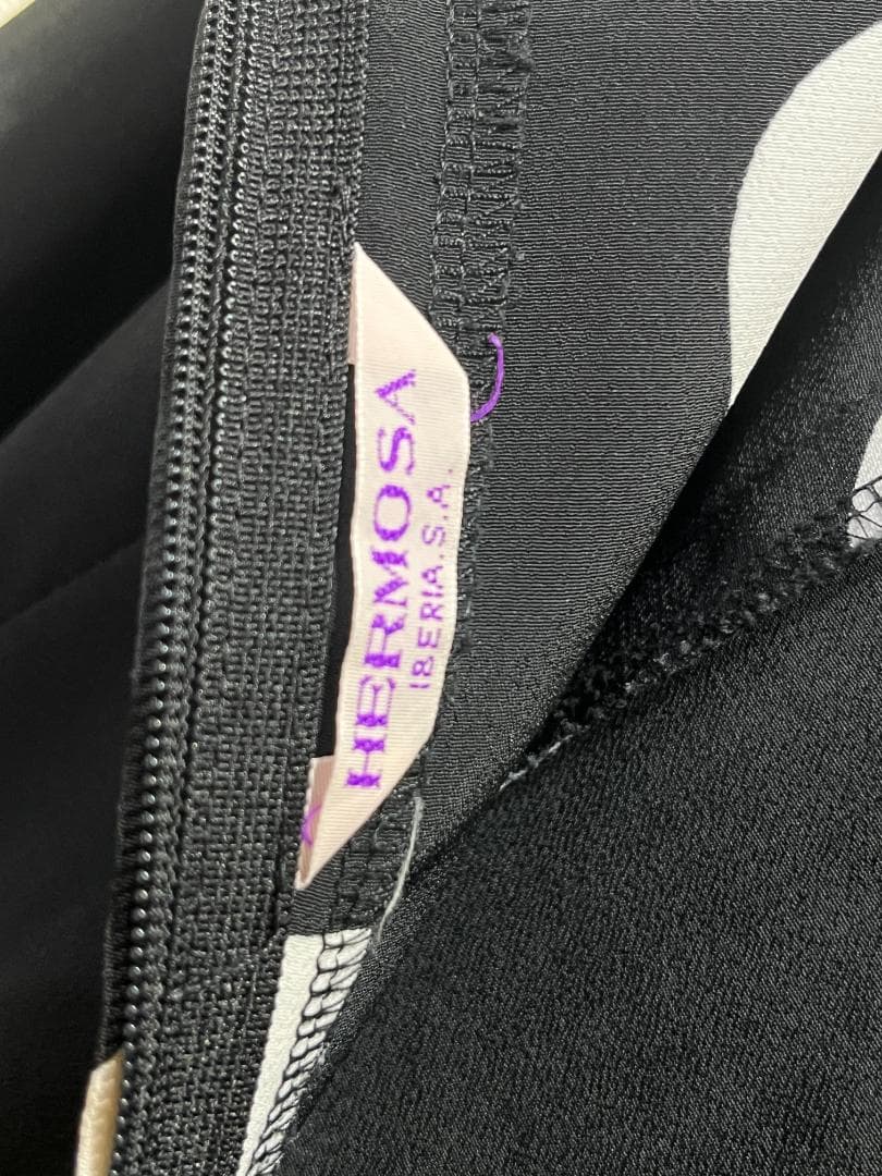 フラメンコ 1段フリルペチコート ブラック×ホワイト水玉