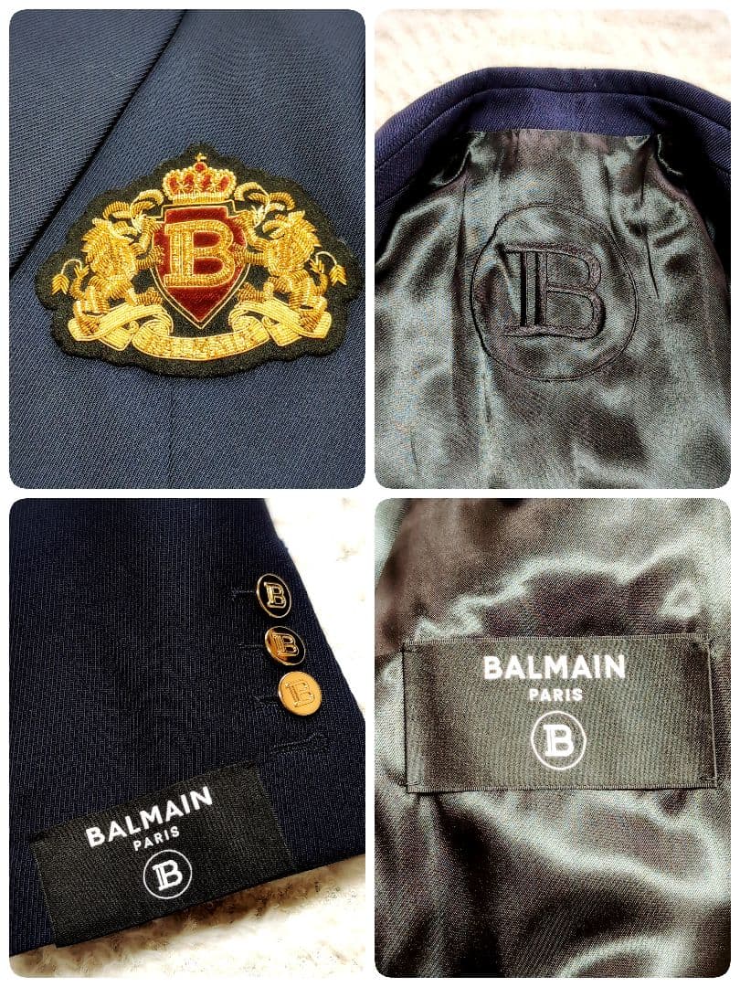 良品✨BALMAIN バルマン ダブルブレストジャケット 金ボタン 表記48