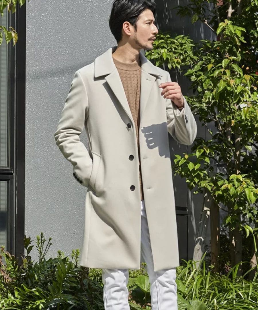 TETE HOMME ダウンファブリックコート／テットオム グレー　LL