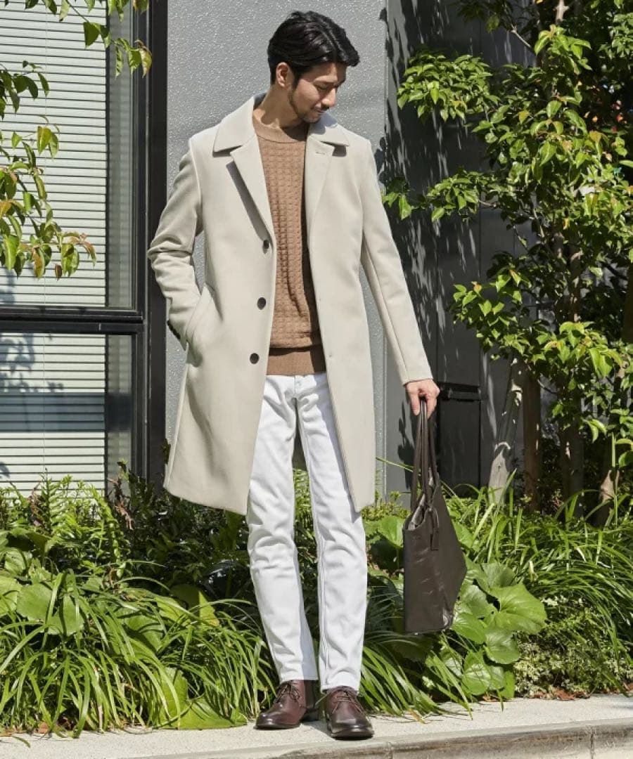 TETE HOMME ダウンファブリックコート／テットオム グレー　LL