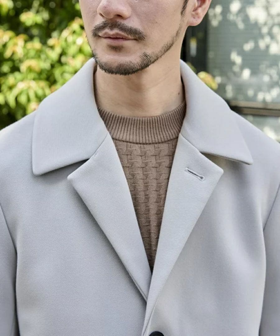 TETE HOMME ダウンファブリックコート／テットオム グレー　LL