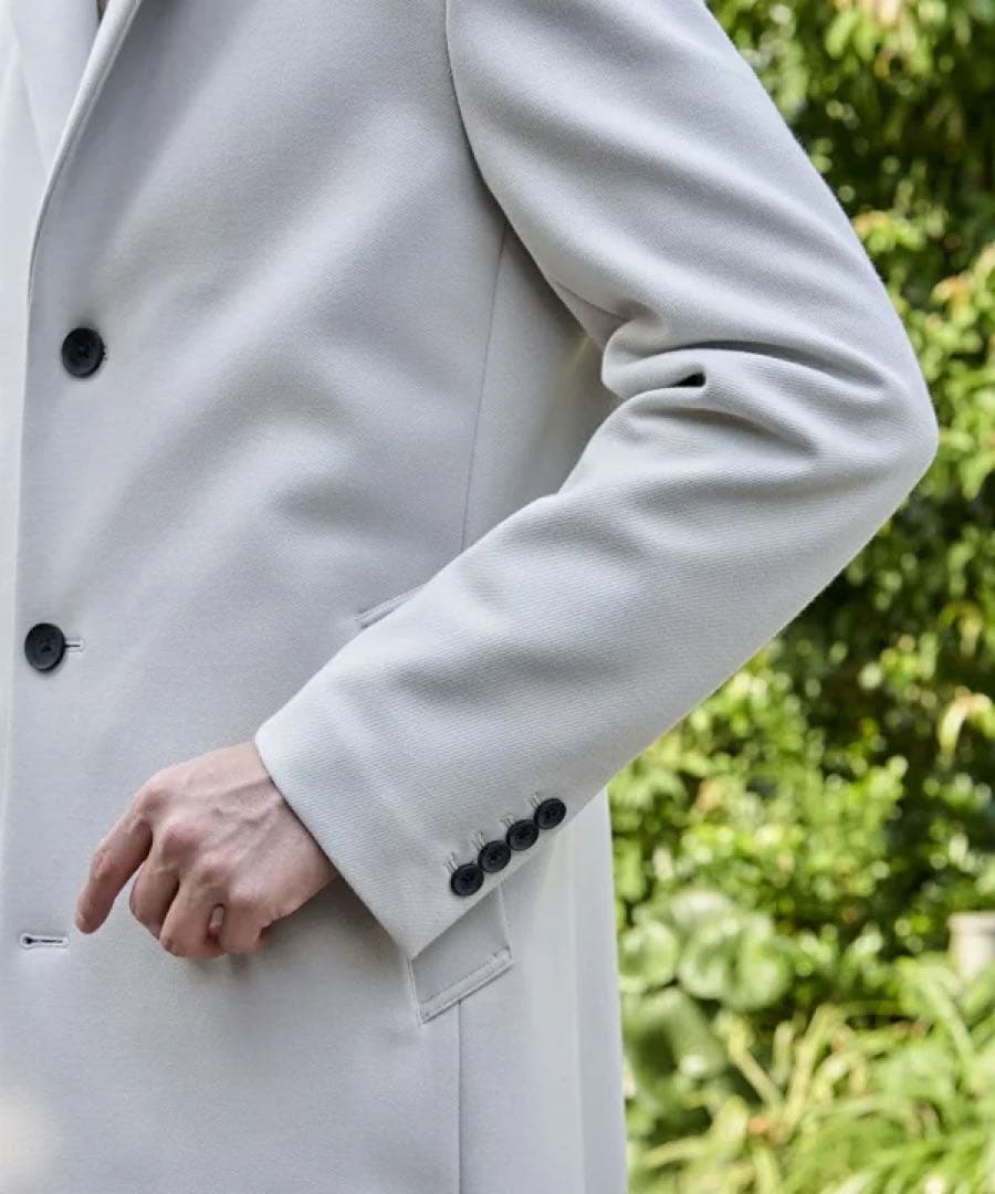 TETE HOMME ダウンファブリックコート／テットオム グレー　LL