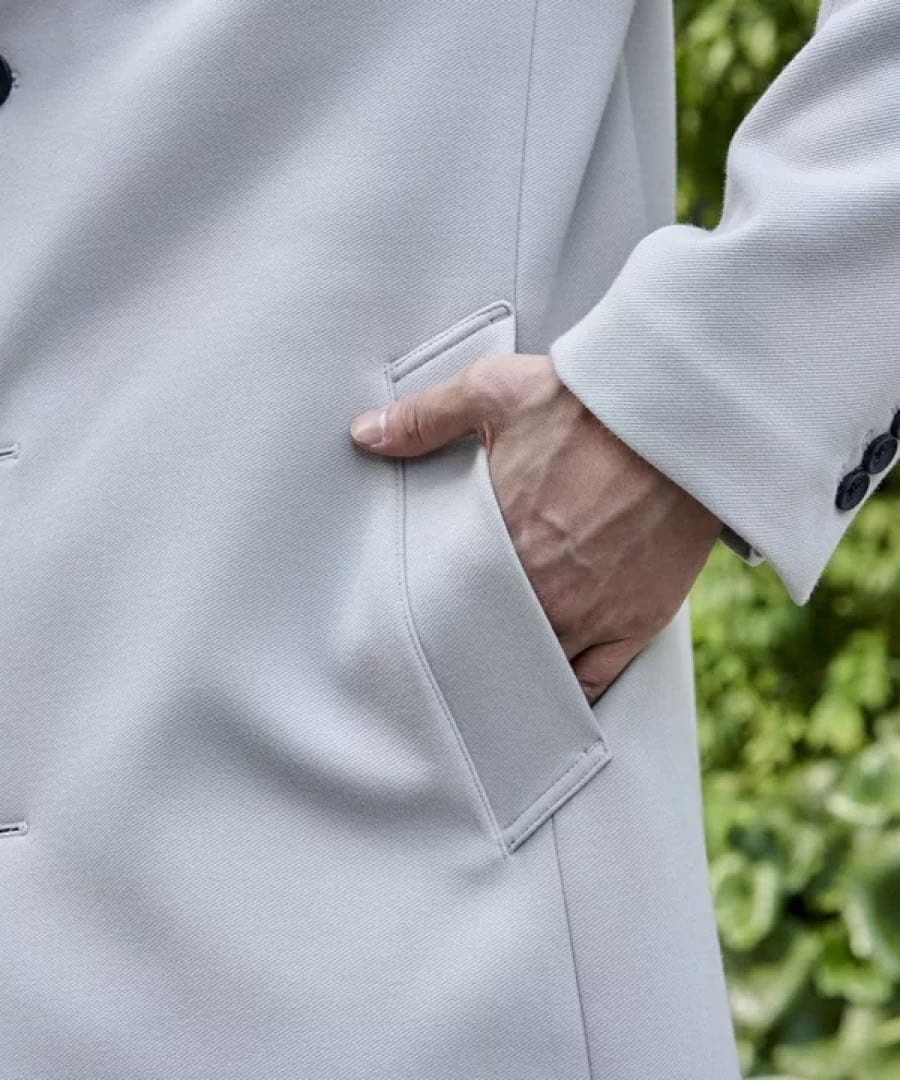 TETE HOMME ダウンファブリックコート／テットオム グレー　LL