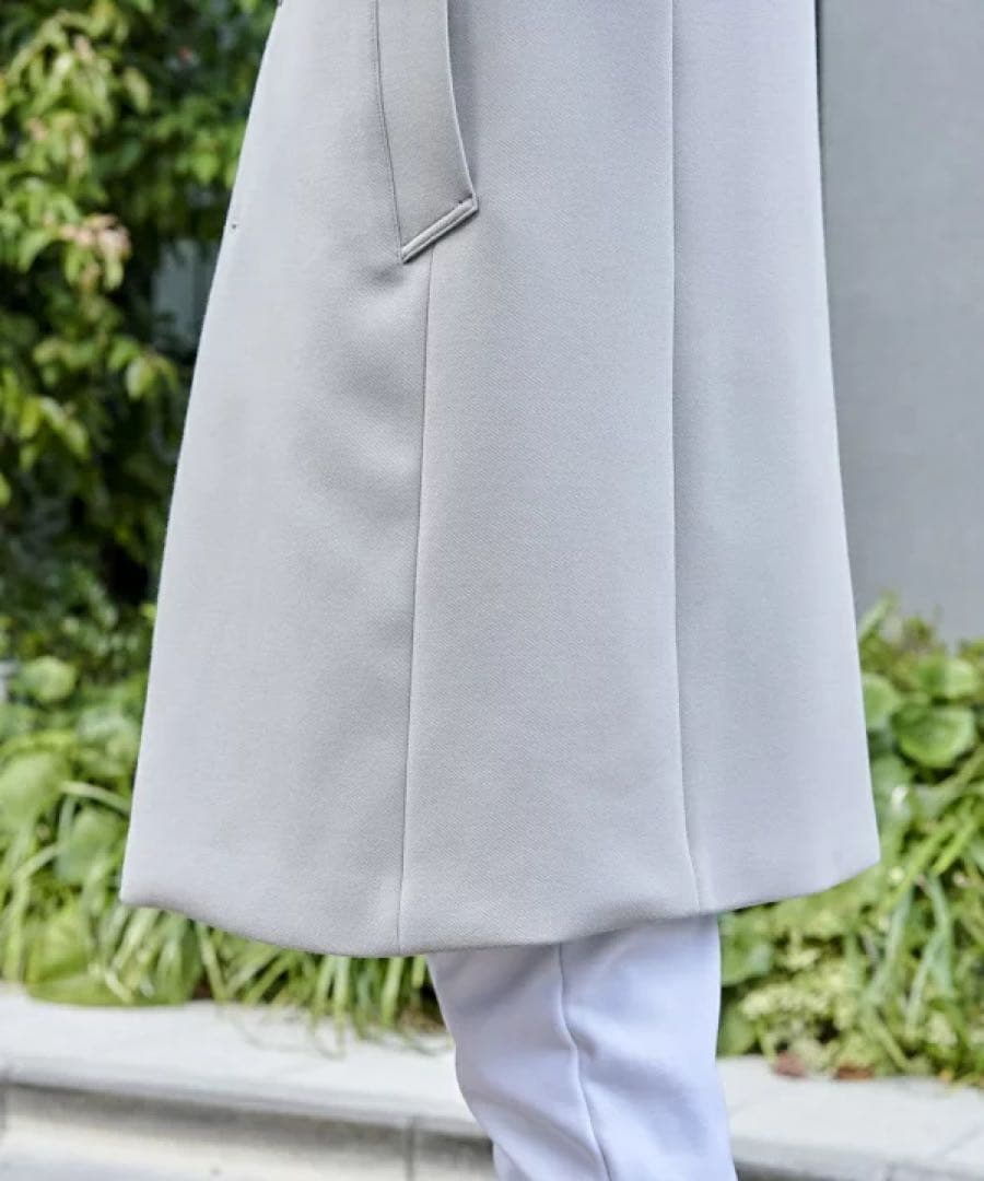 TETE HOMME ダウンファブリックコート／テットオム グレー　LL