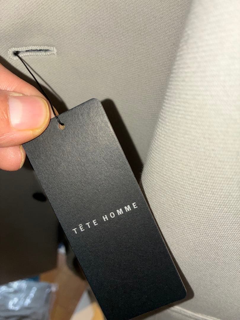 TETE HOMME ダウンファブリックコート／テットオム グレー　LL