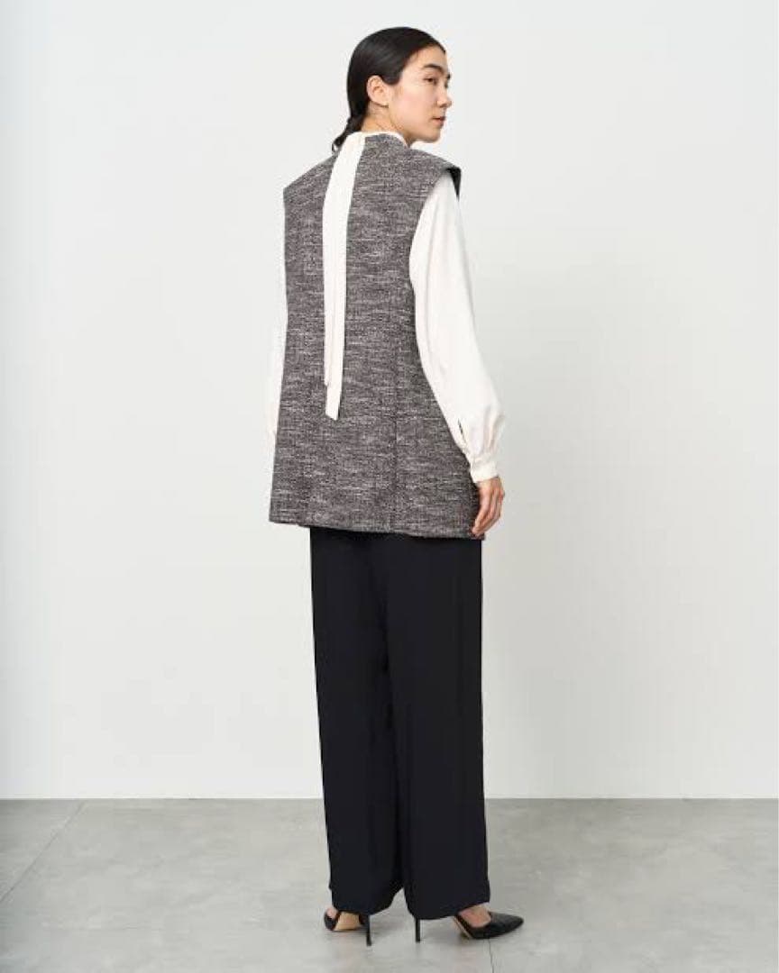 未使用級 ソージュ SOEJU ツィーディージャカードジレ ベストM ロング