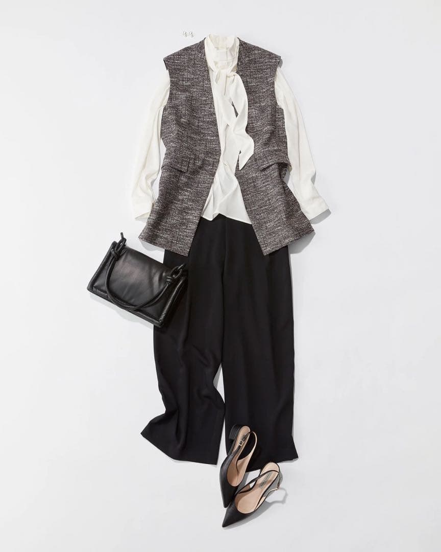 未使用級 ソージュ SOEJU ツィーディージャカードジレ ベストM ロング