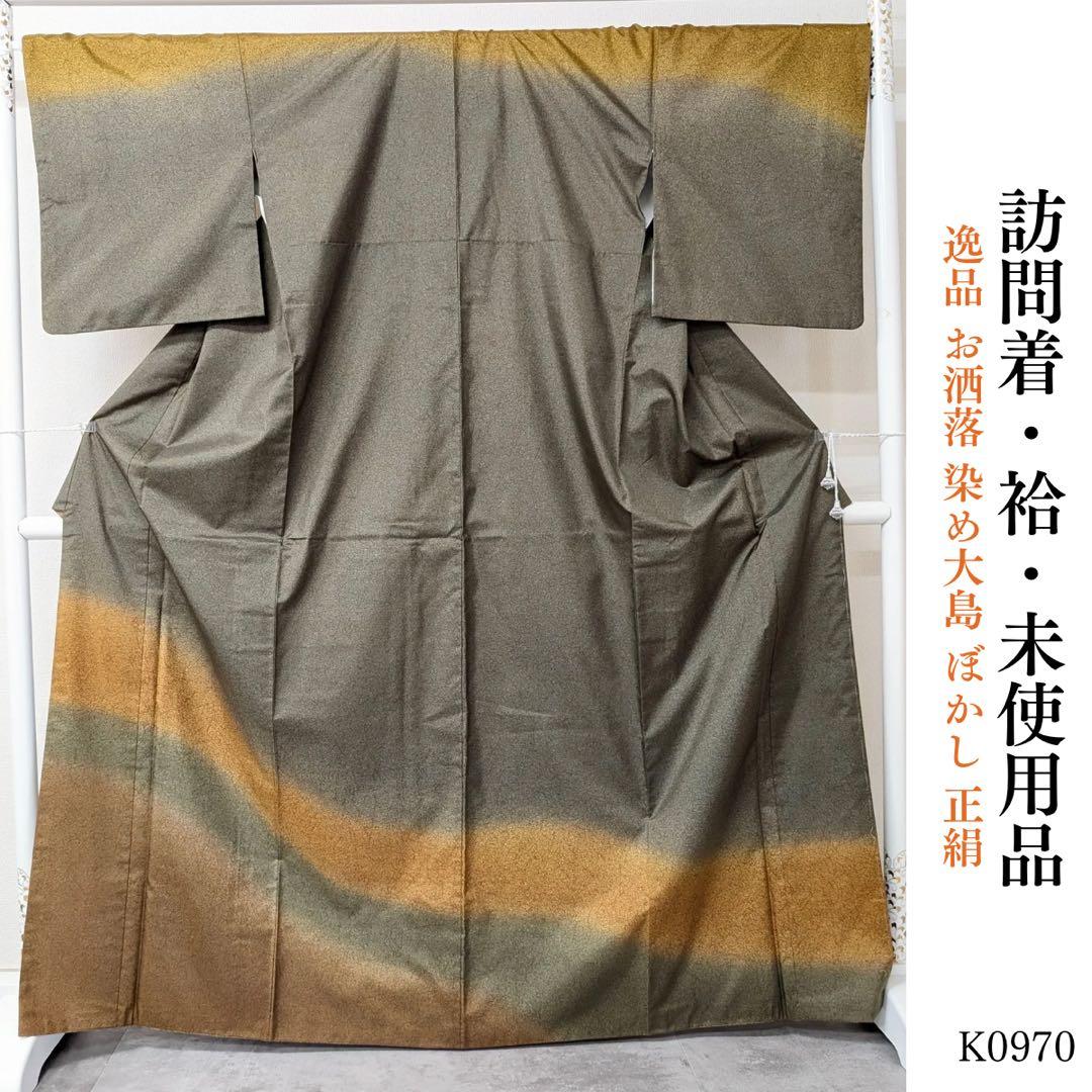 ⭐︎K0970 未使用品 逸品 お洒落 染め大島 ぼかし 正絹 訪問着