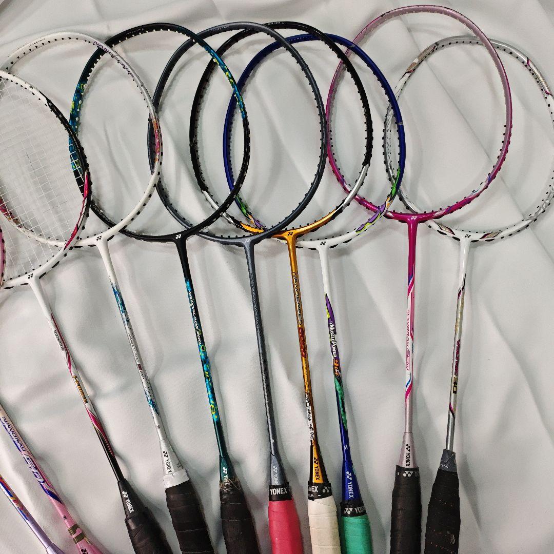 【ヒビ有り・ジャンク】バドミントンラケット 17本セット