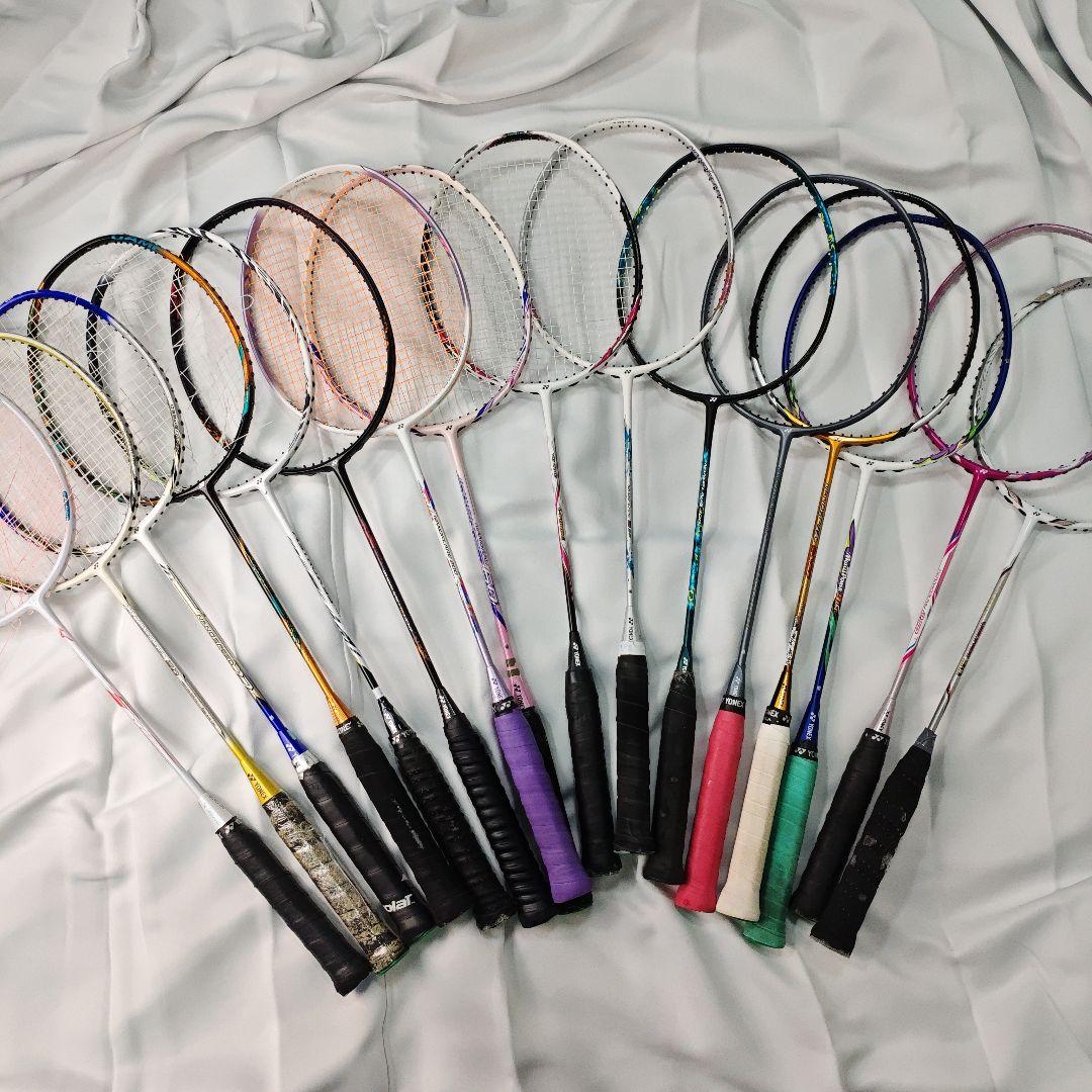 【ヒビ有り・ジャンク】バドミントンラケット 17本セット