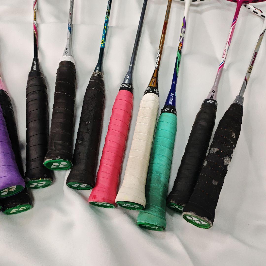 【ヒビ有り・ジャンク】バドミントンラケット 17本セット