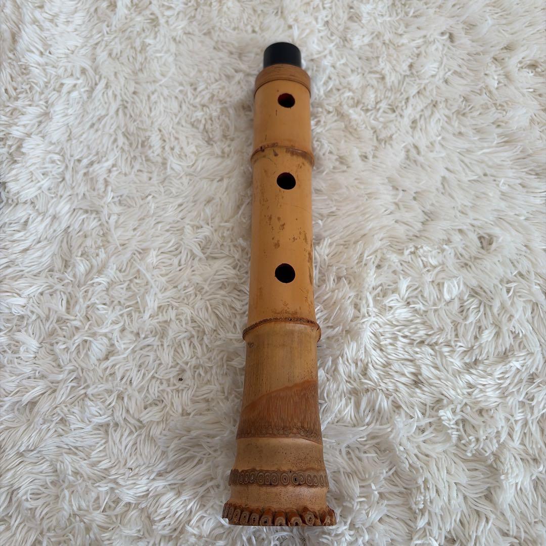 d*3様 尺八 竹製 二分割 ケース　文字あり 1.8尺