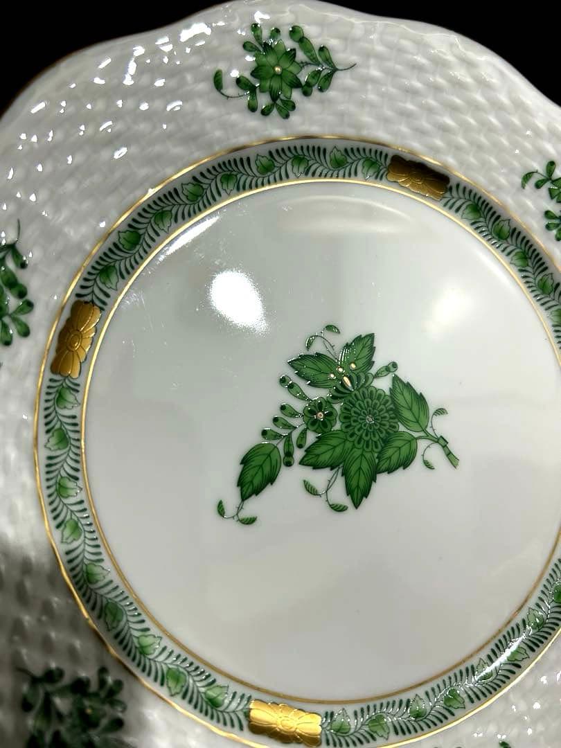 HEREND ヘレンド　アポニーグリーン　プレート　2枚セット