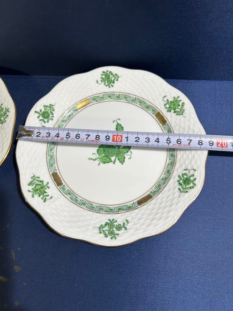 HEREND ヘレンド　アポニーグリーン　プレート　2枚セット