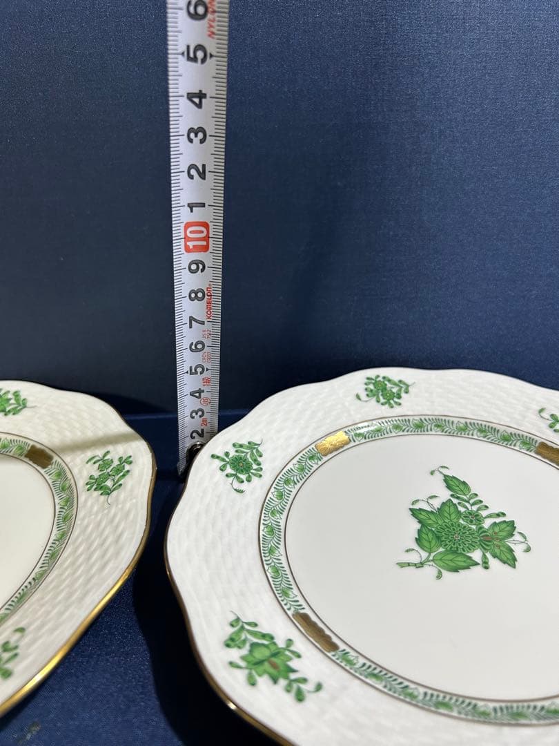 HEREND ヘレンド　アポニーグリーン　プレート　2枚セット