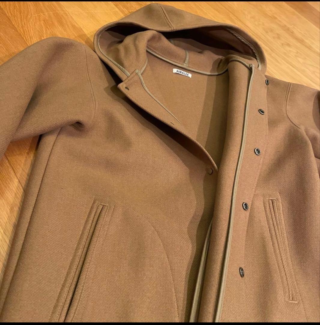 ジャケット・アウター AURALEE Heavy Melton Hooded Coat