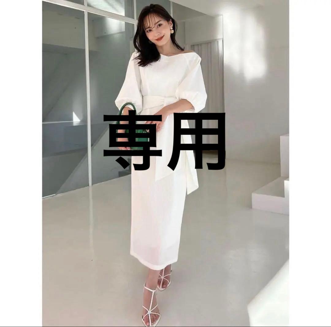 お値下げ　anuans リップルアシメネックワンピース