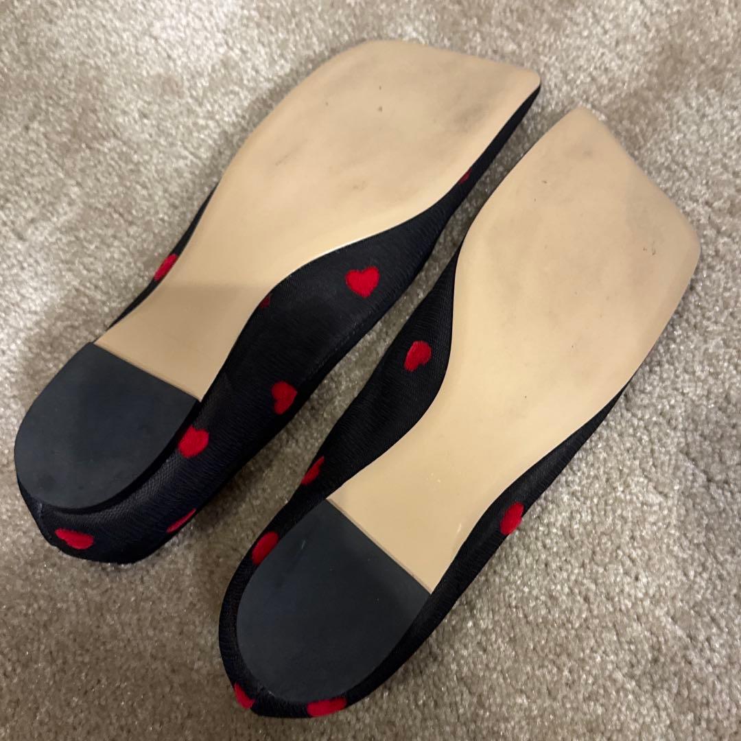 大幅お値下げ　美品　PIPPICHIC ハート　フラット　バレエシューズ　36