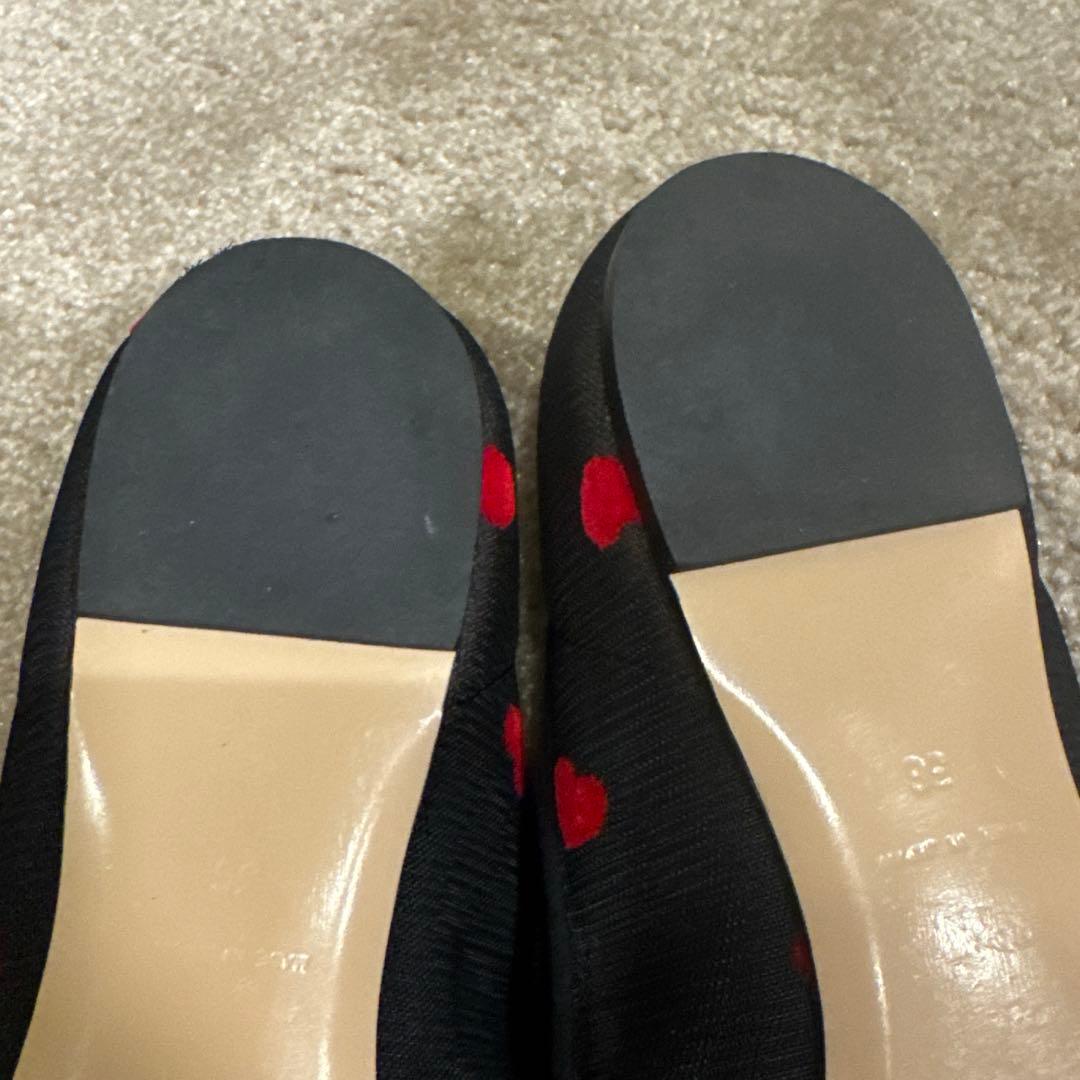 大幅お値下げ　美品　PIPPICHIC ハート　フラット　バレエシューズ　36