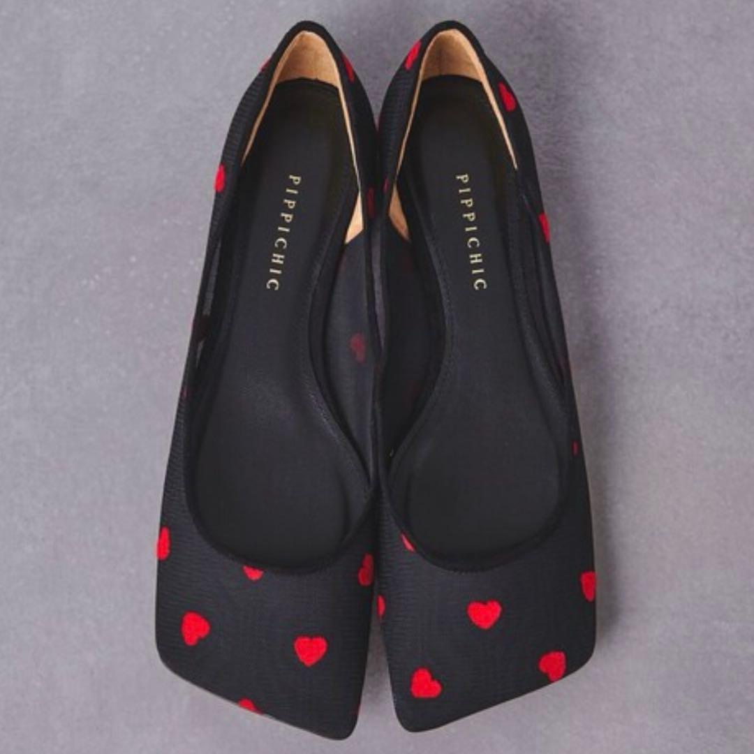 大幅お値下げ　美品　PIPPICHIC ハート　フラット　バレエシューズ　36