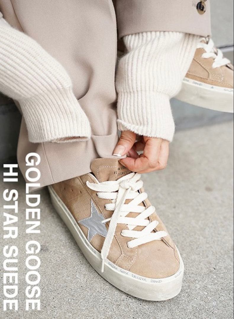 靴 GOLDEN  HI STAR SUEDE SNEAKER 38