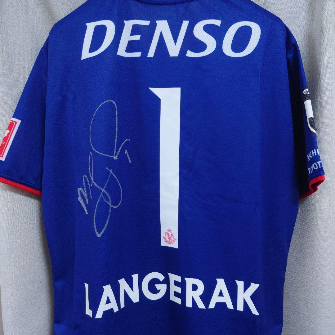 【貴重】ランゲラック　メッセージ&両面直筆サイン入ユニフォーム　名古屋グランパス