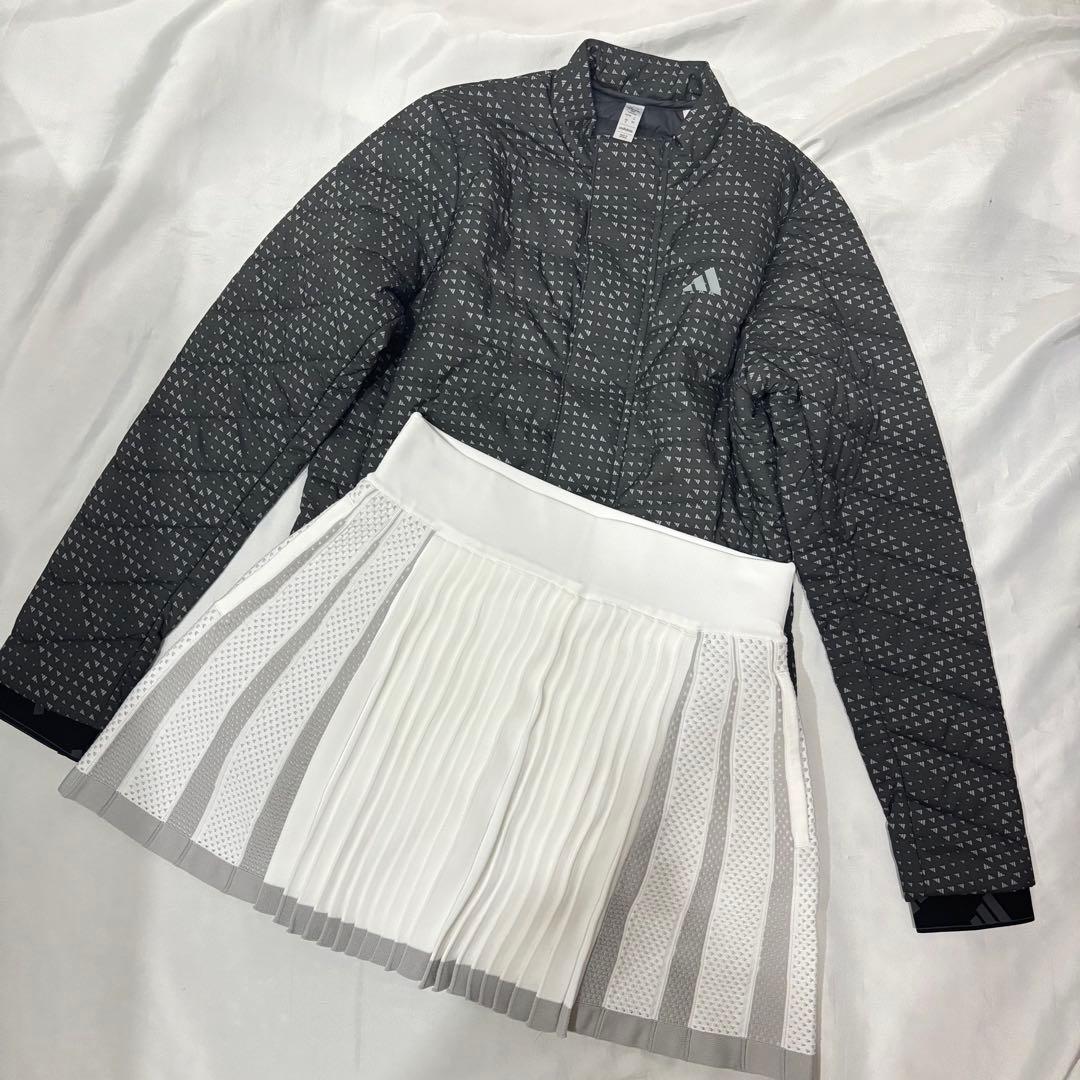 未使用　adidas ゴルフ　中綿ジャケット　プリーツスカート　セット