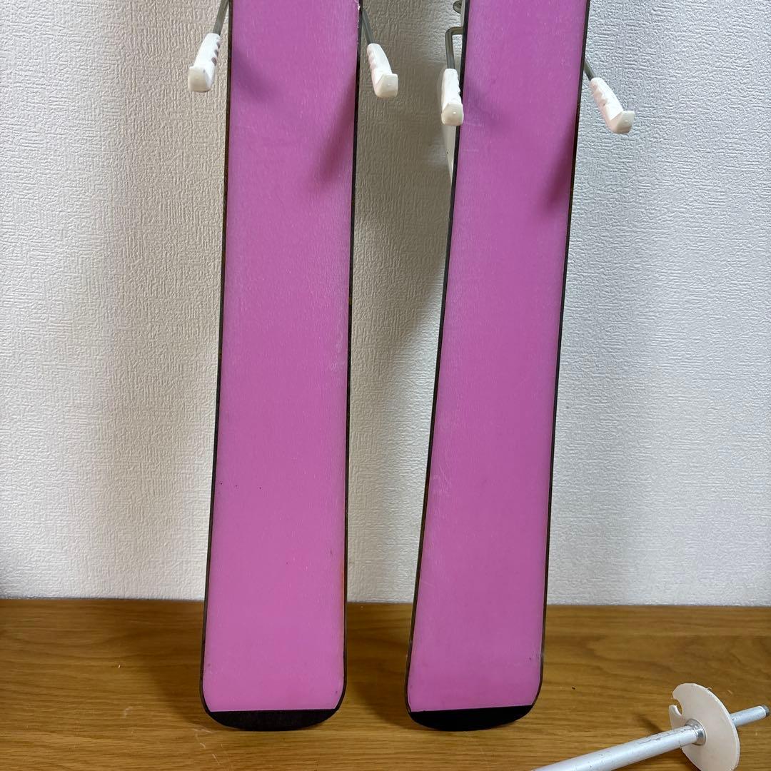 女の子　ジュニアスキーセット　ストック付120cm 21cmブーツ付