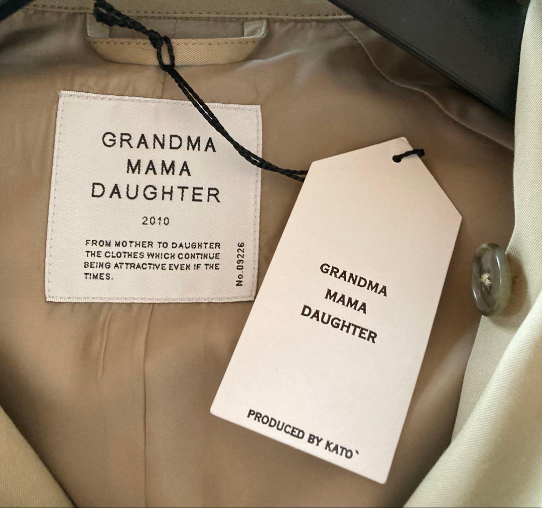 グランマママドーター　ラウンドカラーロングトレンチコート