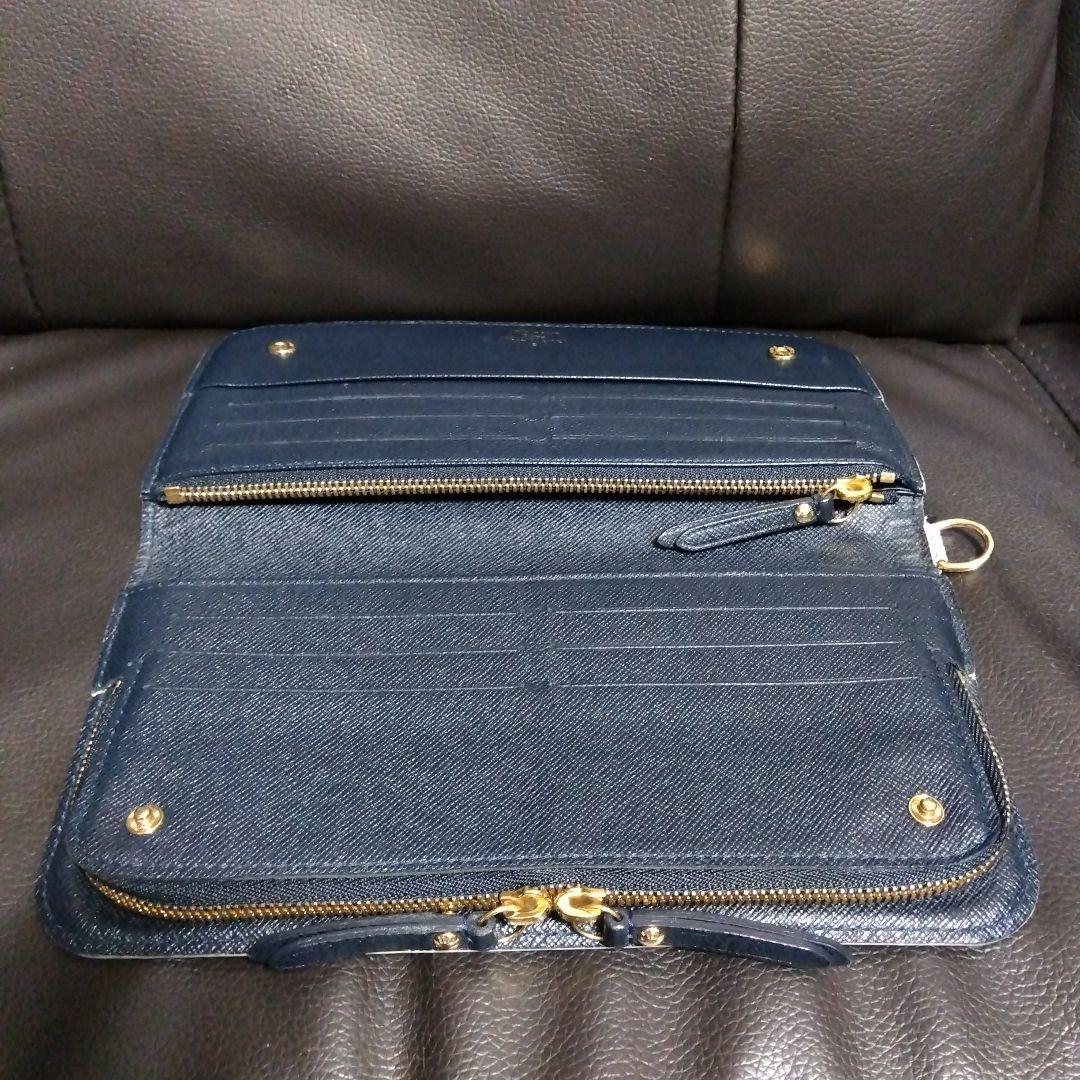 【美品】 ダミエアズール ホワイトポルトフォイユ アンソリット N63221