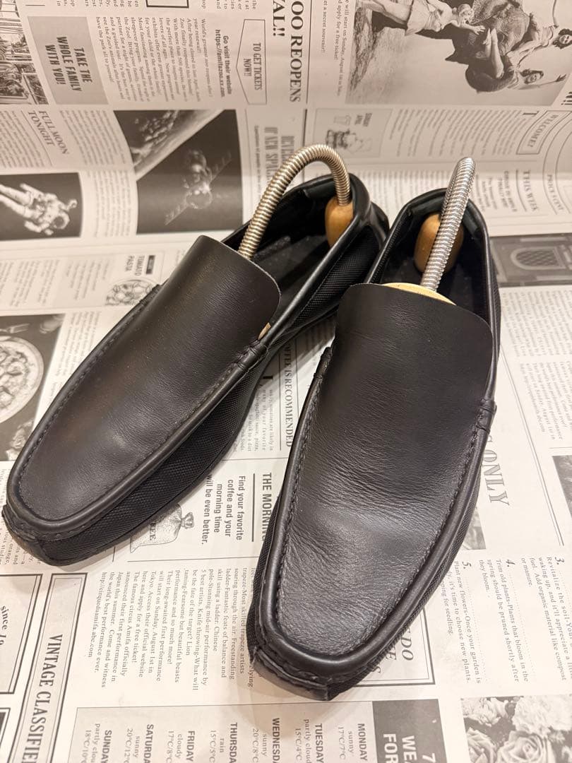 【GUCCI／グッチ】ドライビングシューズ ブラック／約24.5cm