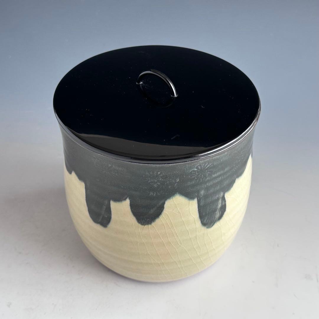 茶道具　御深井焼　水指　加藤藤山　共箱　おふけ　一重口　茶会　棚　稽古