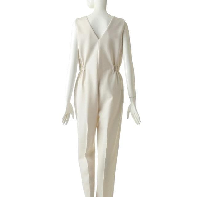 未使用級★ebure★即完売ダブルクロスオールインワン★ミルクカラー