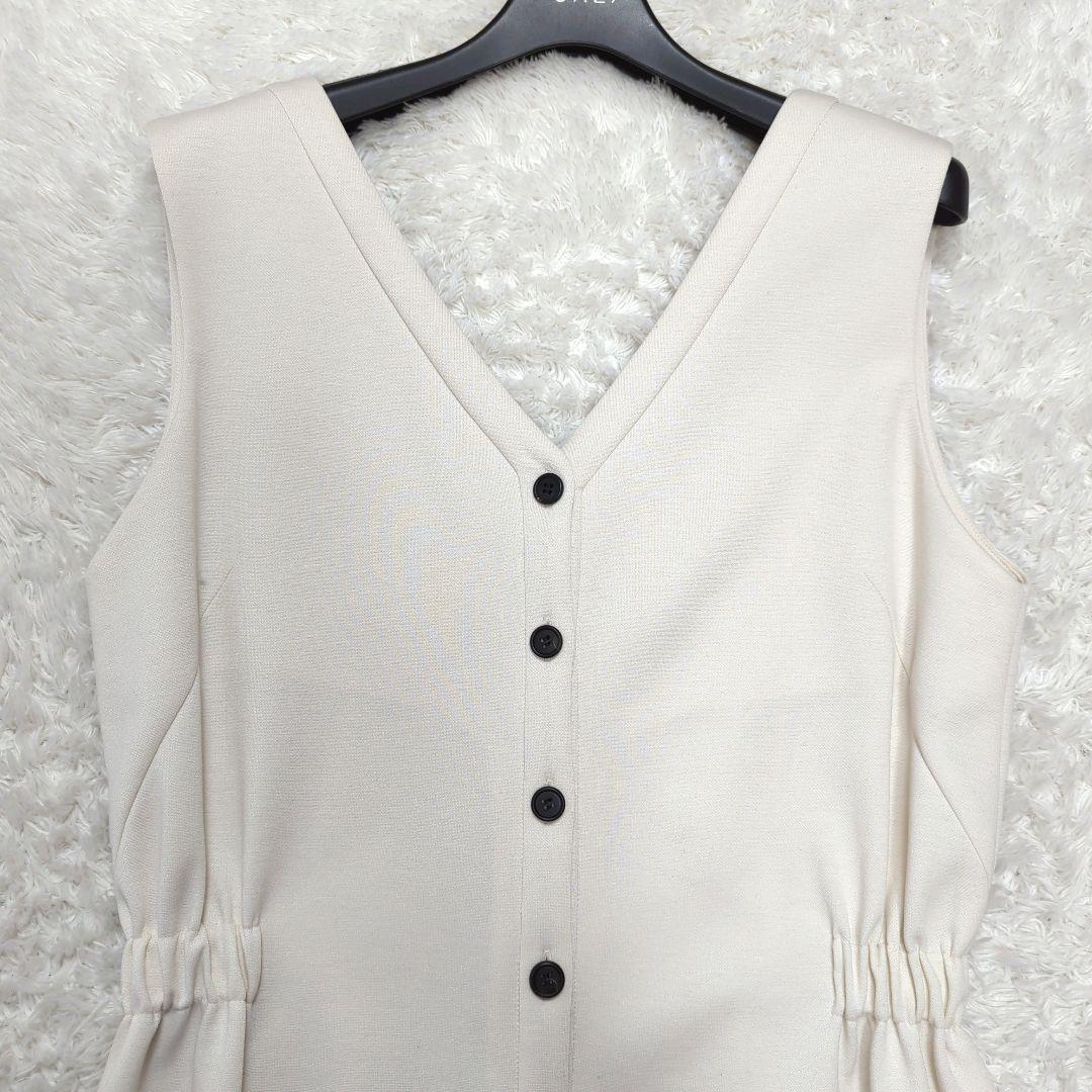 未使用級★ebure★即完売ダブルクロスオールインワン★ミルクカラー