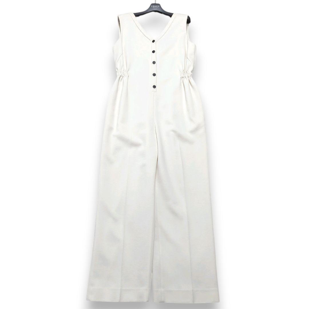 未使用級★ebure★即完売ダブルクロスオールインワン★ミルクカラー