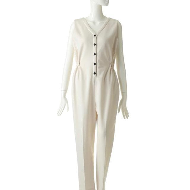 未使用級★ebure★即完売ダブルクロスオールインワン★ミルクカラー