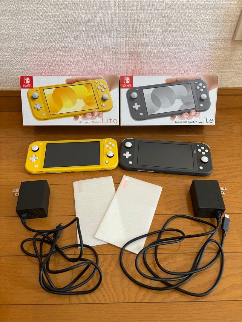 Nintendo Switch Lite イエロー グレー２点セット