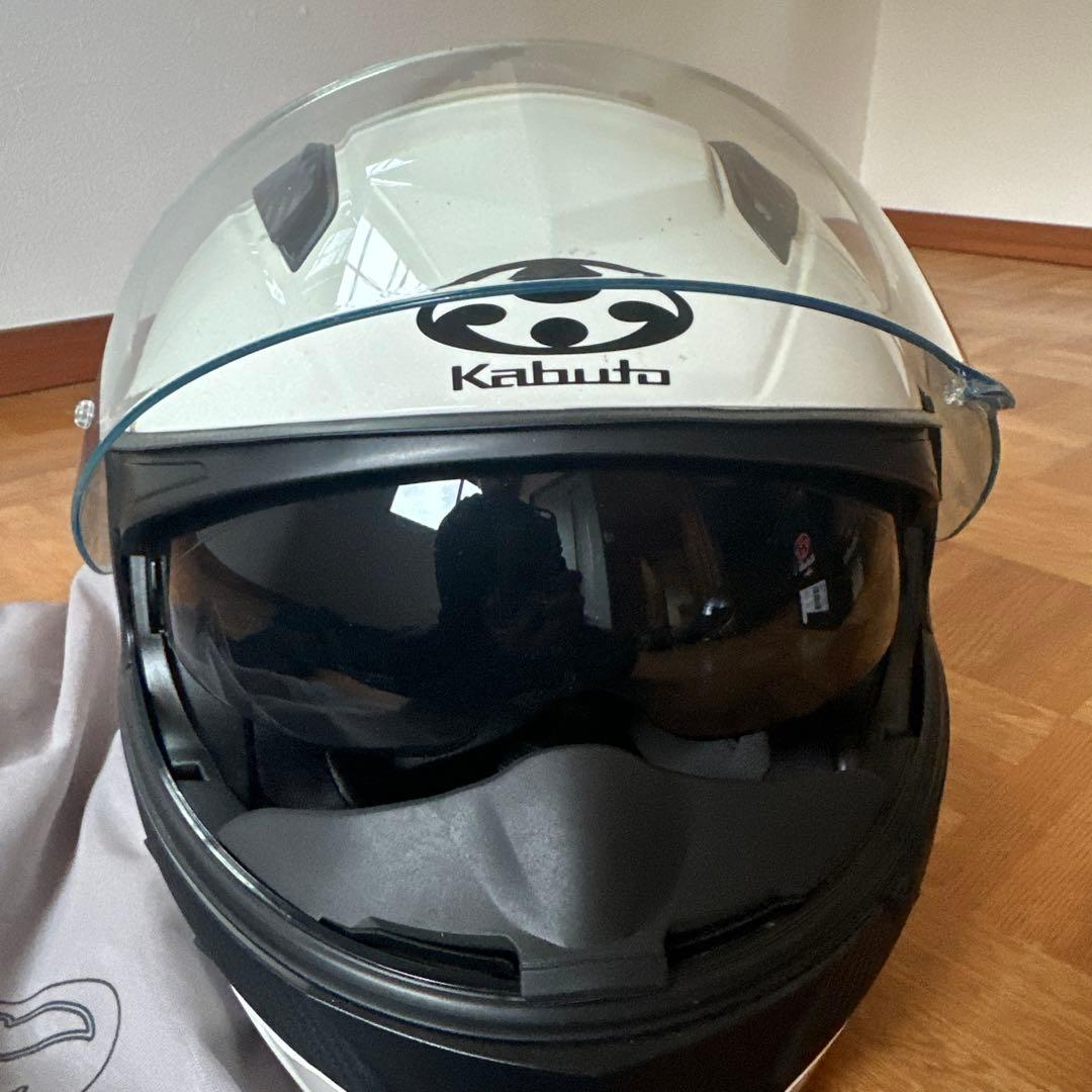 Kabuto RYUKI XL ホワイトメタリック フルフェイスヘルメット