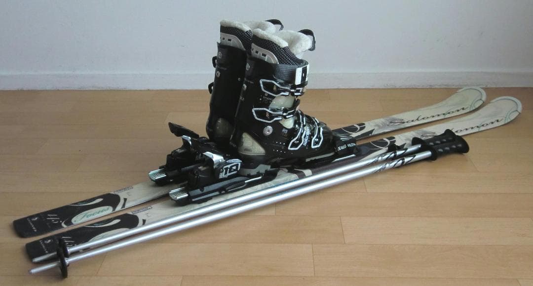 ■■11月限定■送料無料■サロモン■女性用スキー4点セット■145/24.5■■