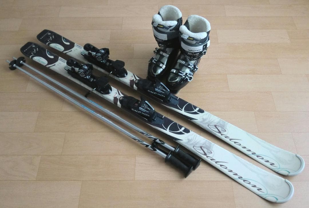 ■■11月限定■送料無料■サロモン■女性用スキー4点セット■145/24.5■■