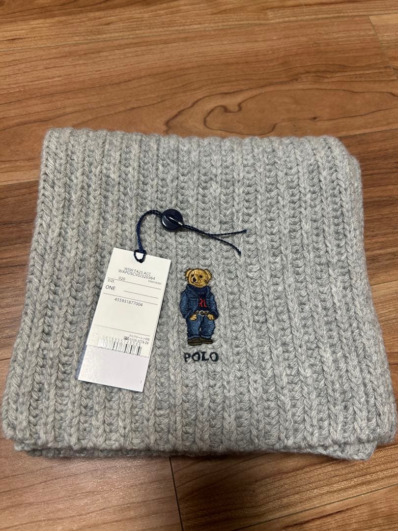 ポロベア　Polo by Ralph Lauren グレー マフラー
