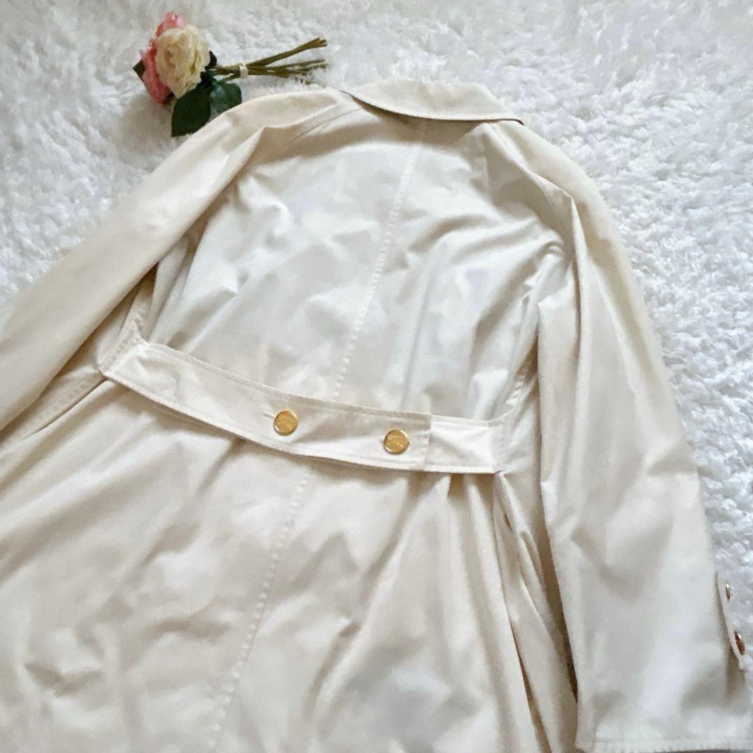 希少 バーバリー ステンカラーコート 金ボタン アーカイブ刺繍 ノバチェック M