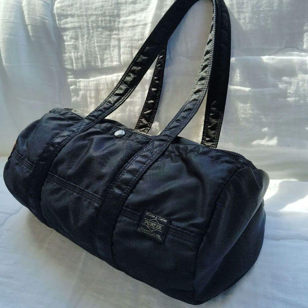 【美品】PORTER タンカー ミニドラムバッグ ドラムバッグ S　黒