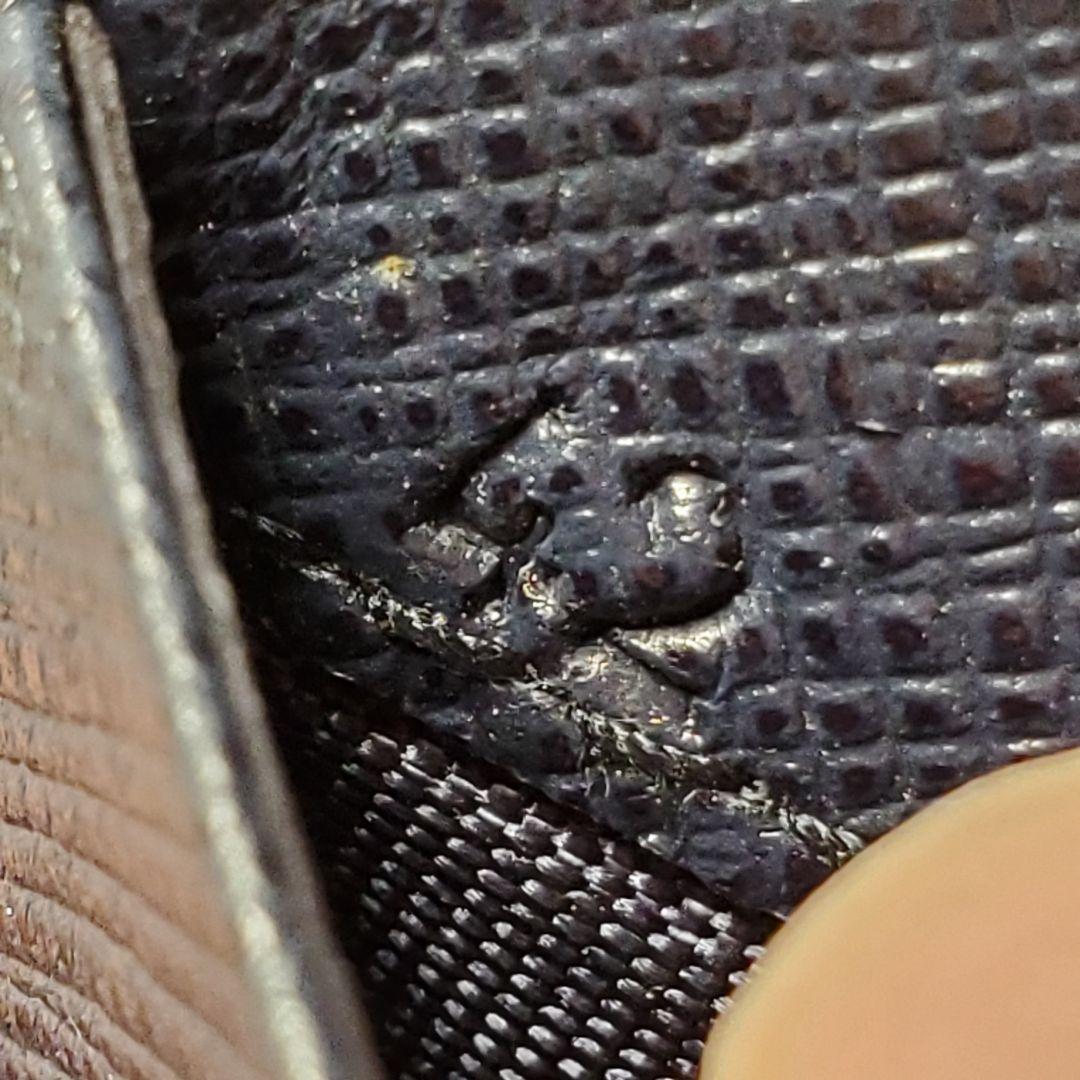 PRADA プラダ ネイビー レザー キーケース 三角ロゴ ６連 付属あり