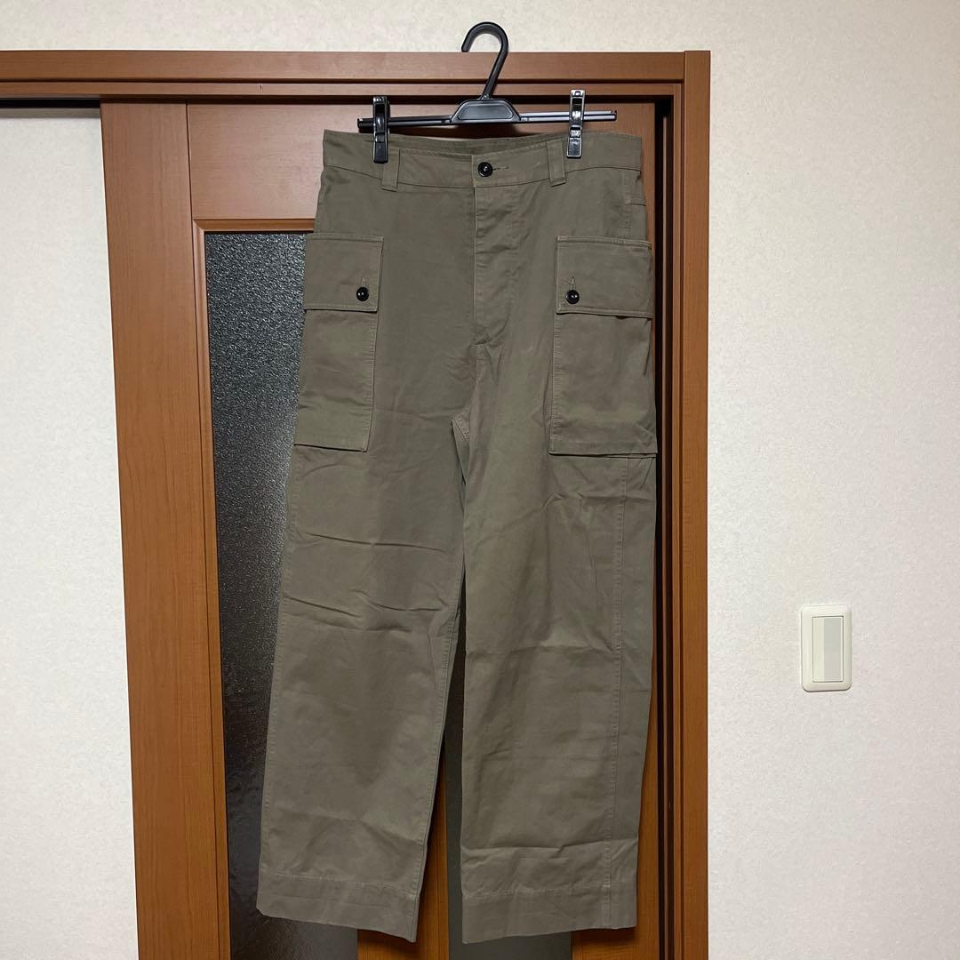 MHL PLAIN COTTON DRILL TROUSERS カーゴパンツ