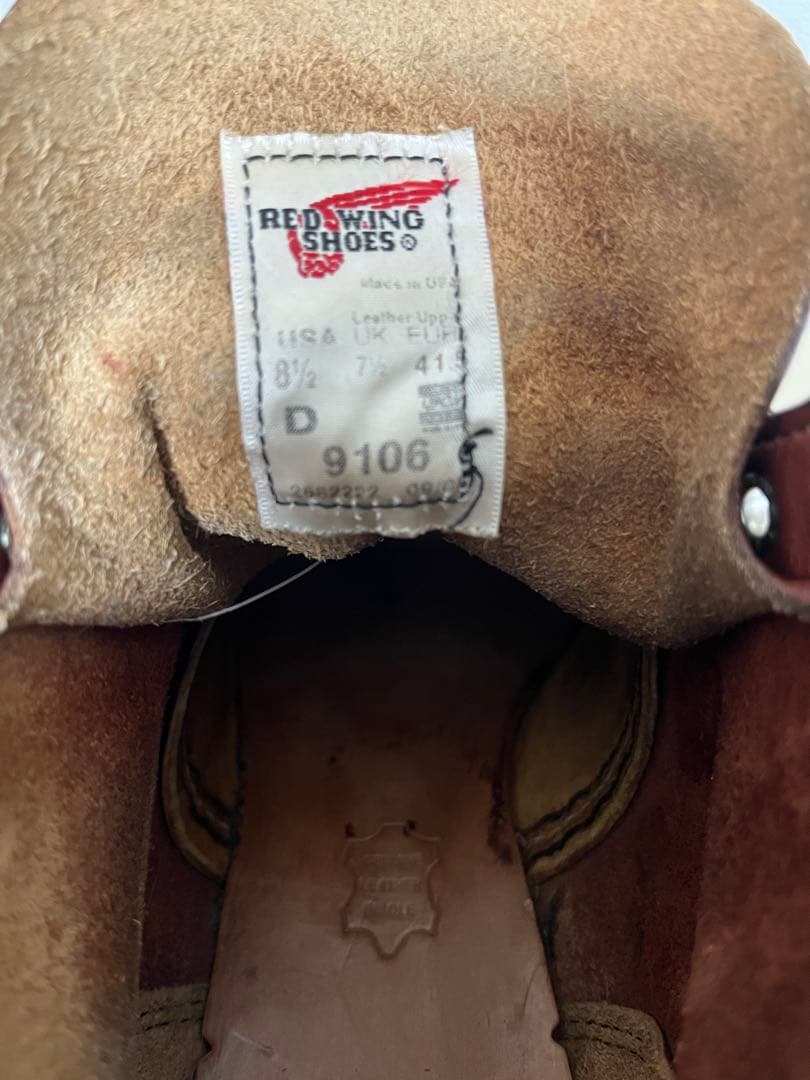 R*e様 レッドウイング　明日発送可！9106 US8.5D 26.5センチ