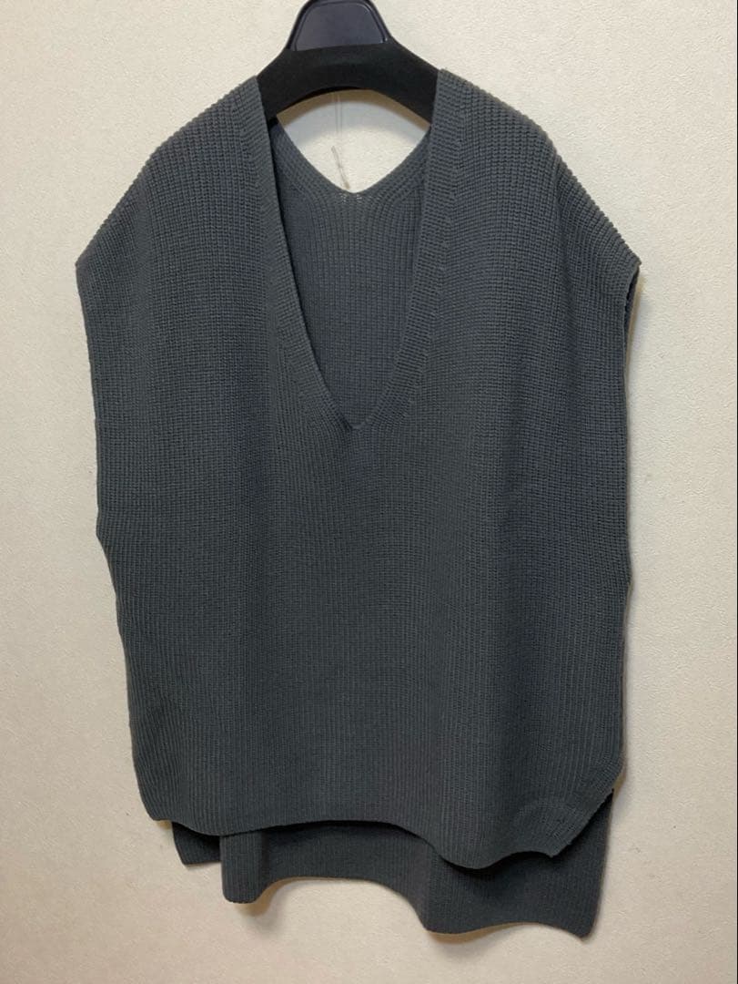 大きいサイズ 23区 ライトウールバルキーニットベスト(自由区ICBクミキョク)