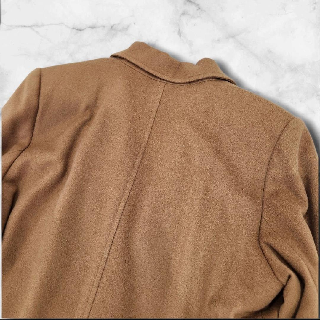 カシミヤ100% チェスターコート 3XL キャメル ロング丈 オーバーサイズ